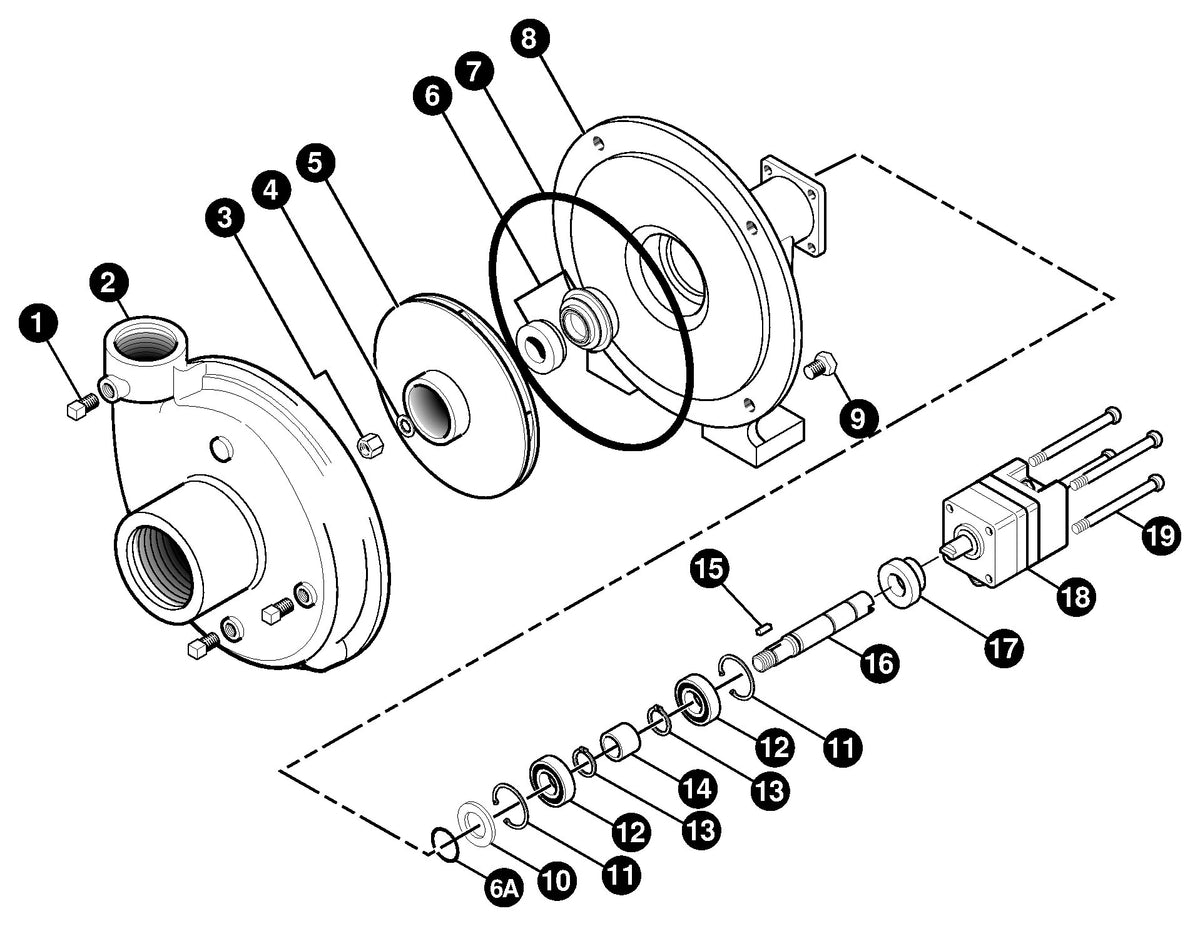 Ace FMC-HYD-204N exploded parts view