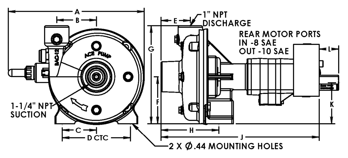 Ace FMC-HYD-206-PWM dimension drawing