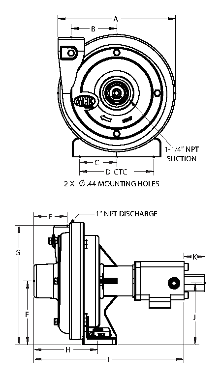 Ace FMCSC-125-HYD dimension drawing