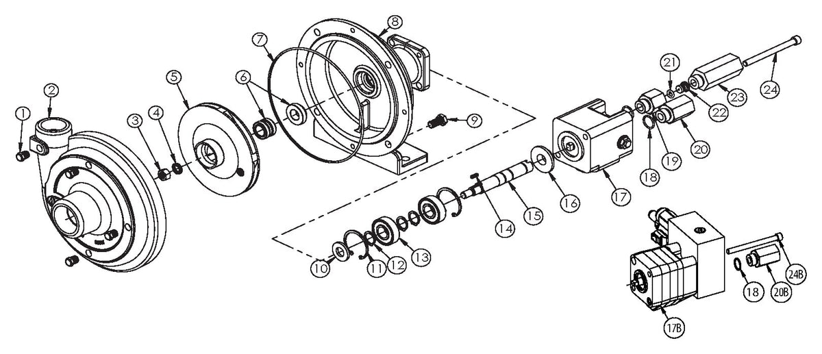 Ace FMCSC-125-HYD exploded parts view