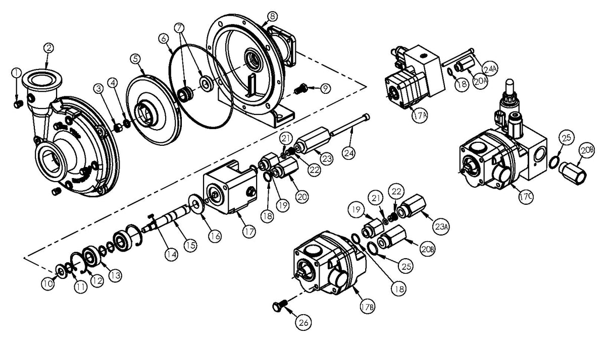 Ace FMCSC-155F-HYD-206 exploded parts view