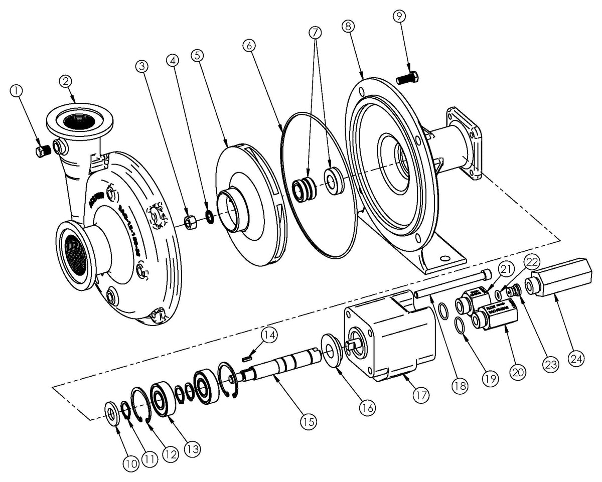 Ace FMCSC-155FS-HYD-206 exploded parts view