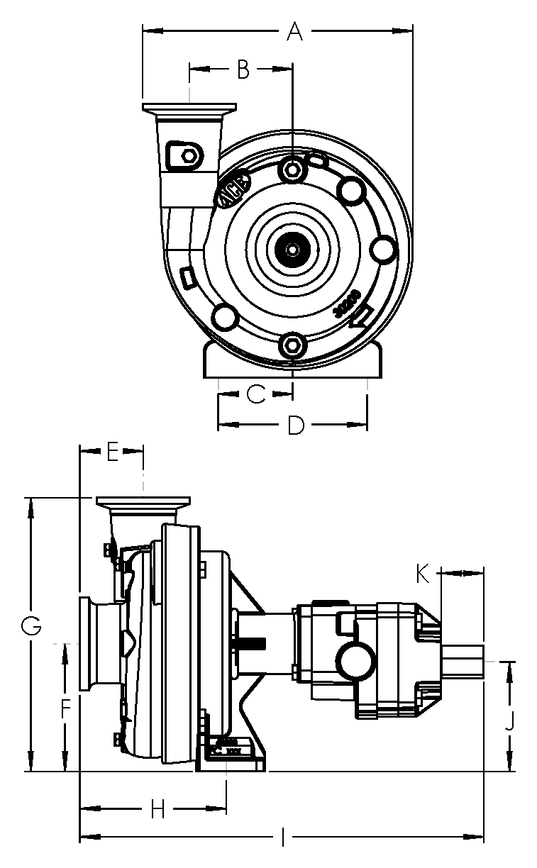 Ace FMCSC-225F-HYD-304 dimension drawing
