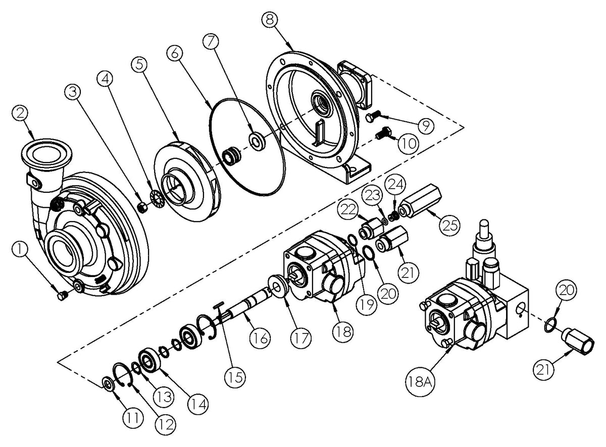 Ace FMCSC-225F-HYD exploded parts view