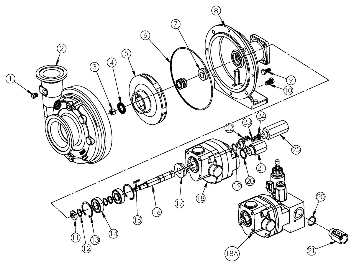 Ace FMCSC-255F-HYD exploded parts view