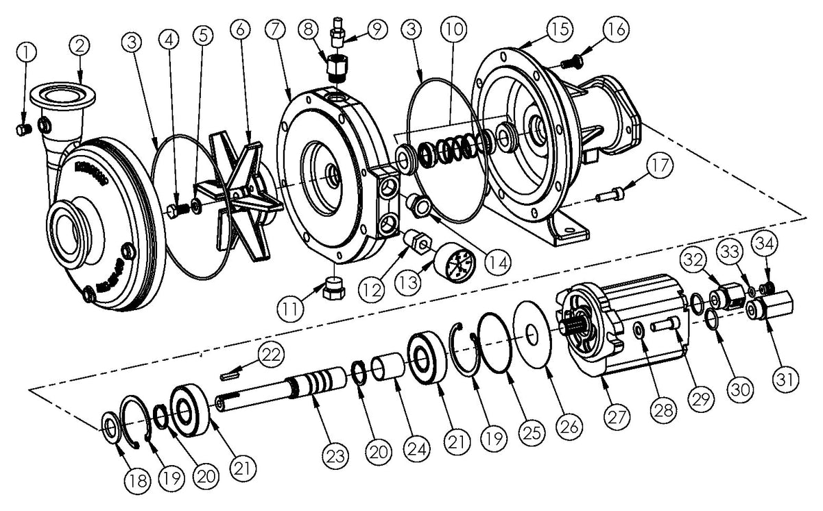 Ace FMCWS-650F-HYD exploded parts view