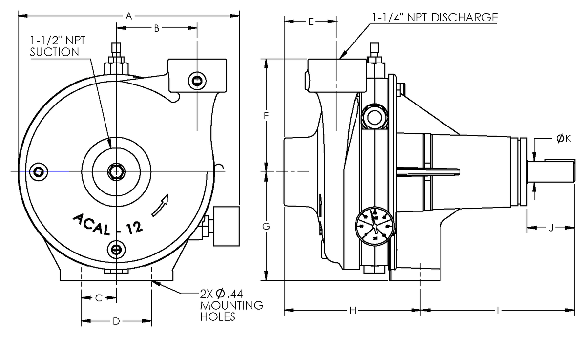Ace FMCWS-CW-650 dimension drawing