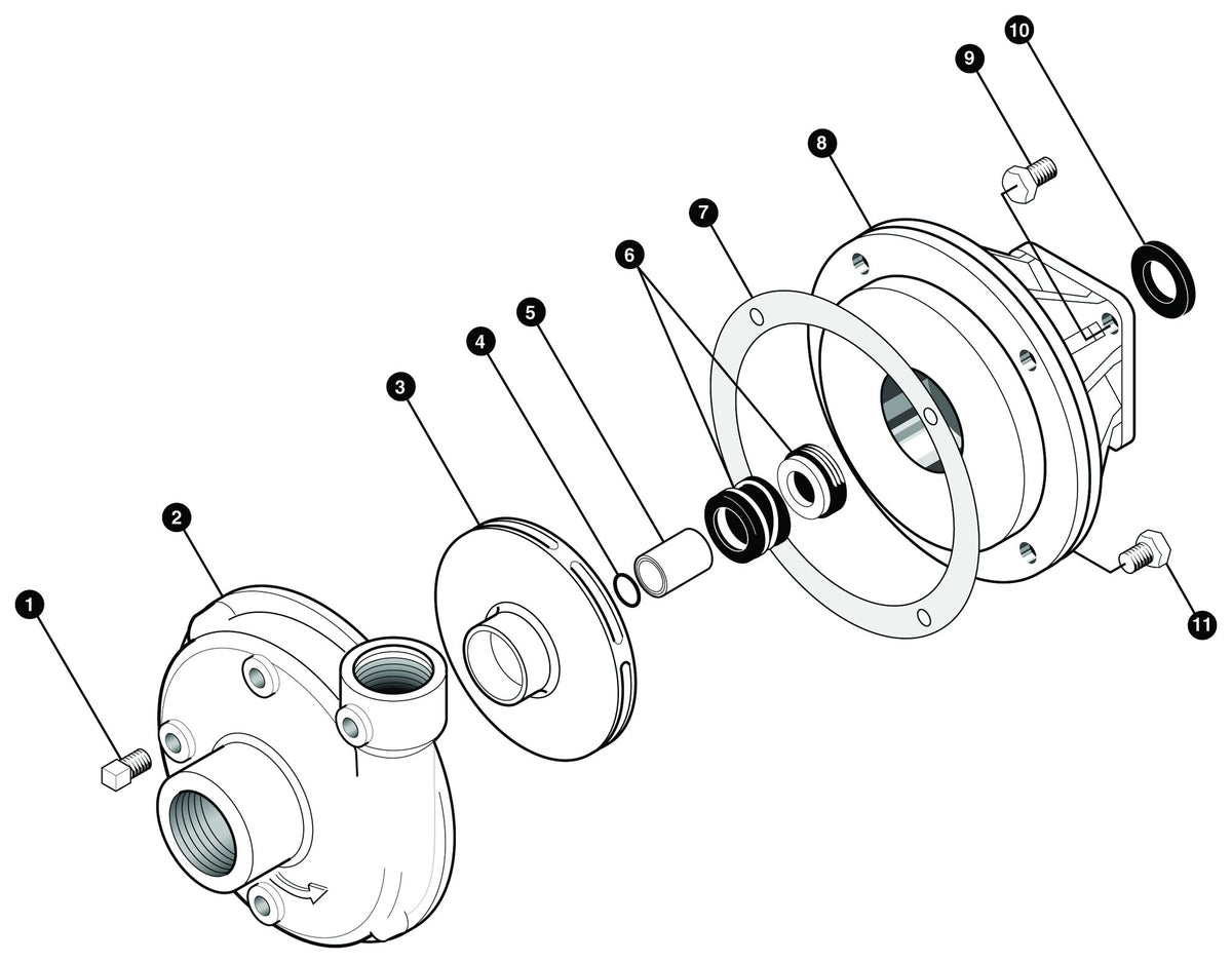 Ace GE-100-A exploded parts view