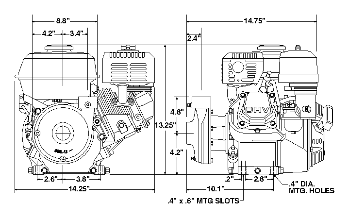 Ace GE-650 dimension drawing