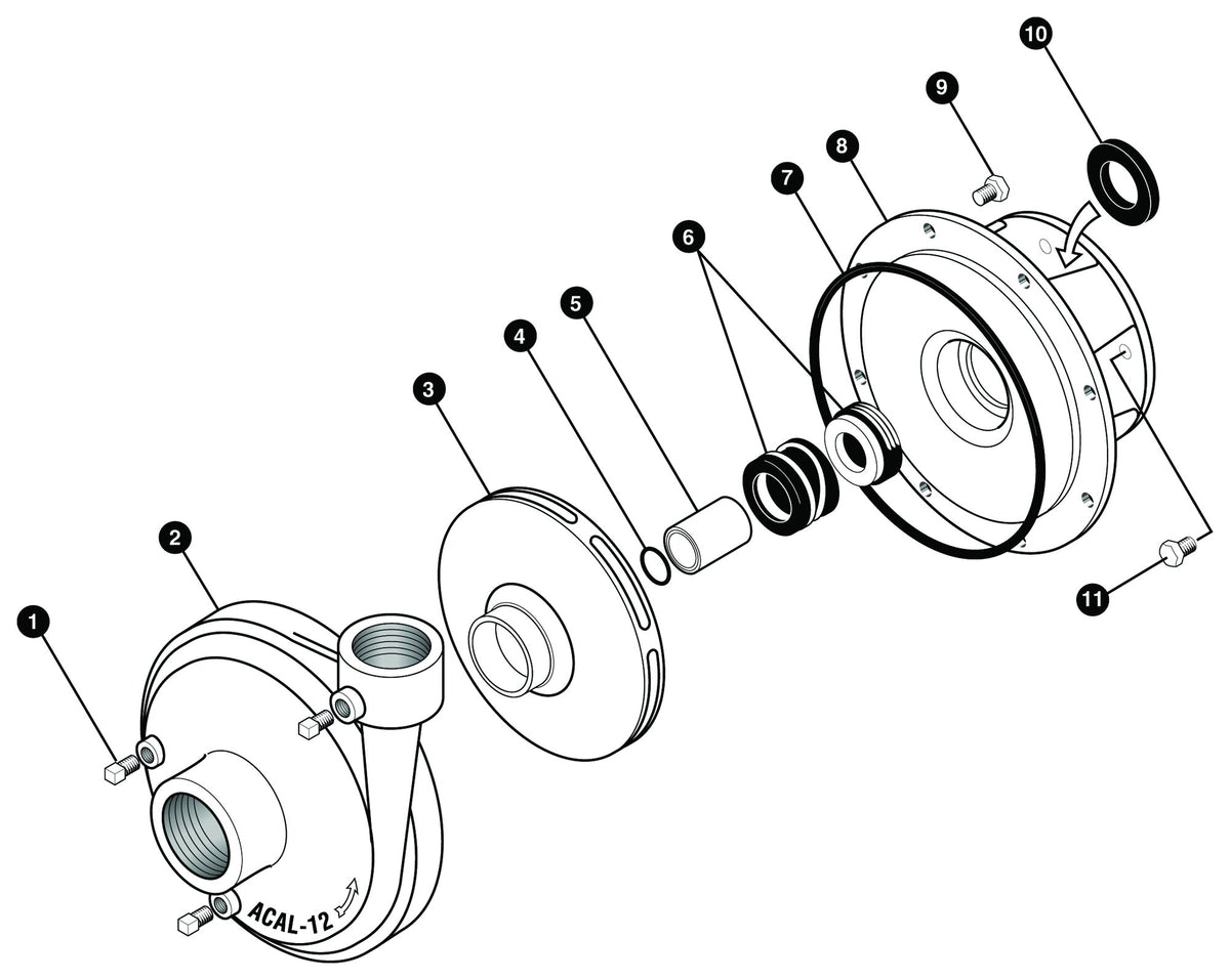 Ace GE-650 exploded parts view