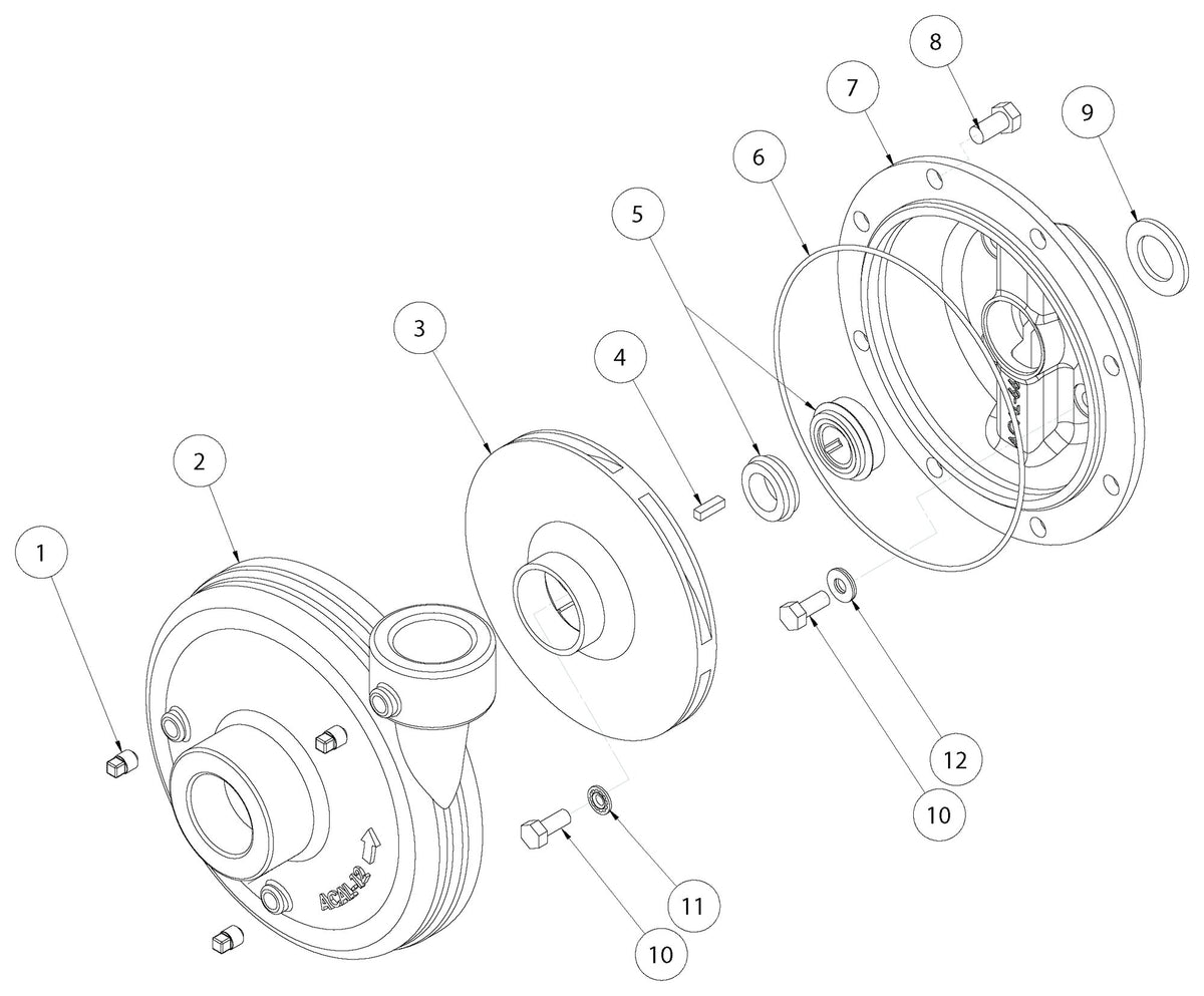 Ace GE-660-LE exploded parts view