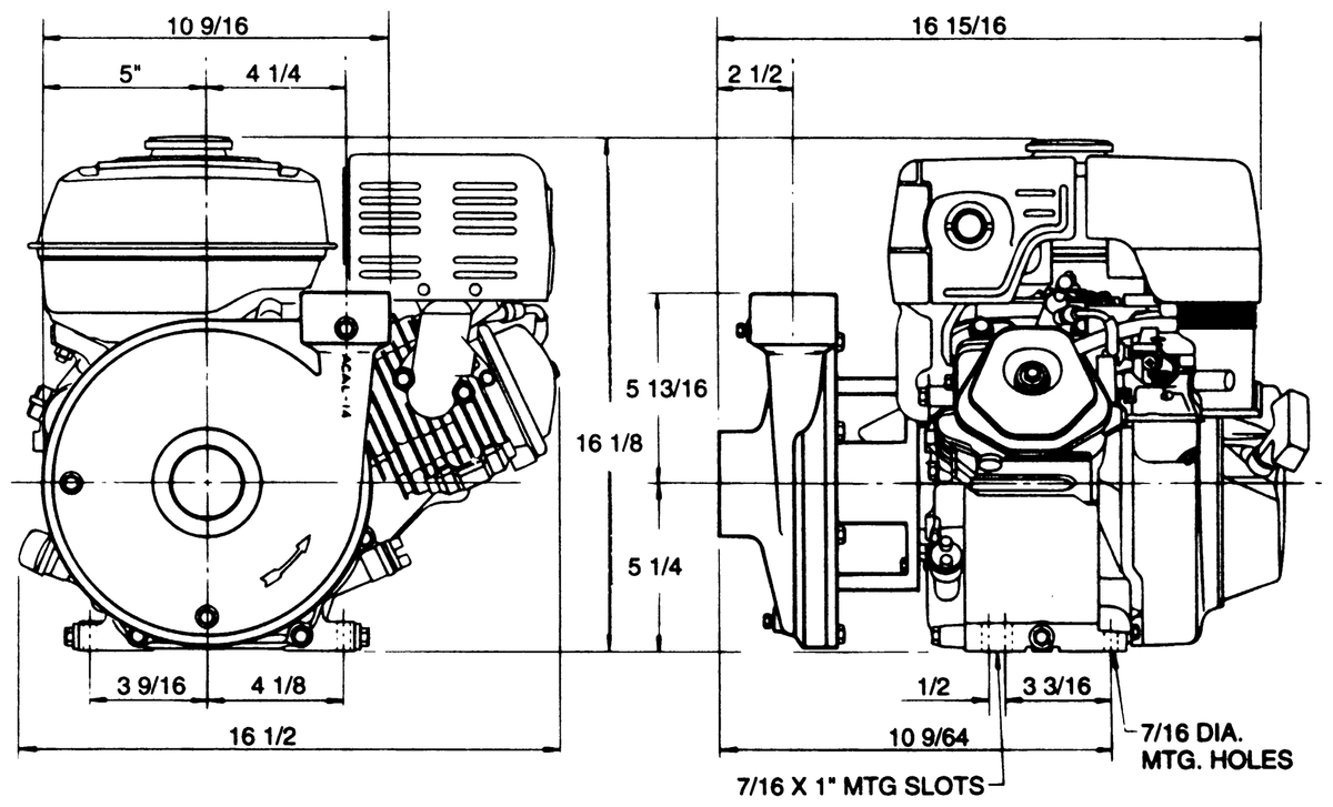 Ace GE-800 dimension drawing