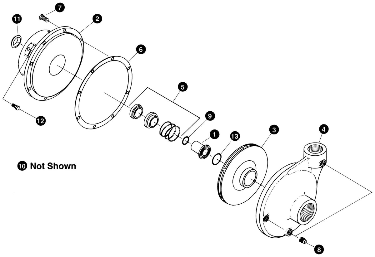 Ace GE-800 exploded parts view