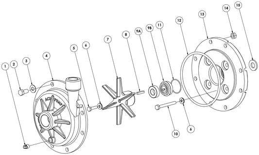 Ace GE-85 exploded parts view