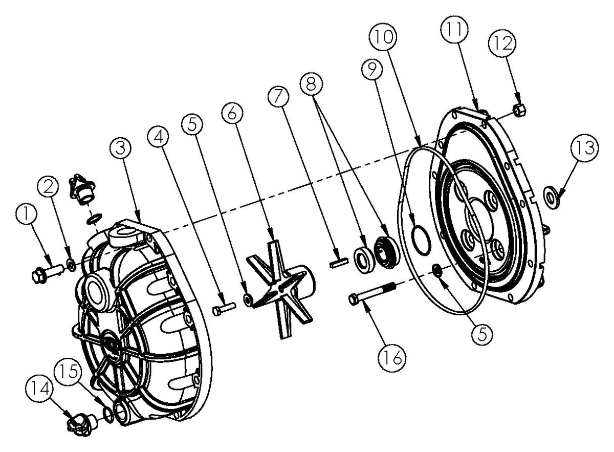 Ace GE-85SP-LE exploded parts view