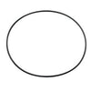 Black circular rubber O-ring seal with a smooth finish, isolated on a white background.