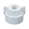 White plastic CP114440A-2-CE(XR) replacement knob with a cylindrical base and two side wings for easy grip.