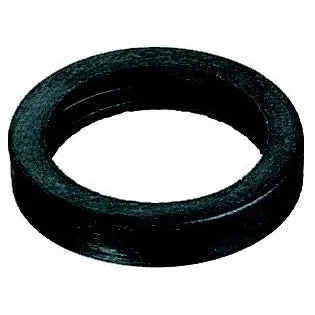 Black EPR rubber O-ring seal with a circular, flat-faced design for industrial plumbing and gasket applications.