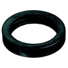 Black EPR rubber O-ring seal with a circular, flat-faced design for industrial plumbing and gasket applications.
