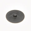 Black circular EPR rubber gasket with a small centered mounting stud on a white background.
