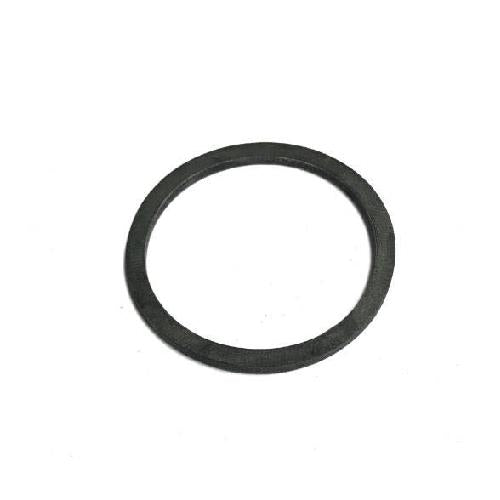 Black EPR rubber O-ring gasket with a flat profile for industrial sealing applications.