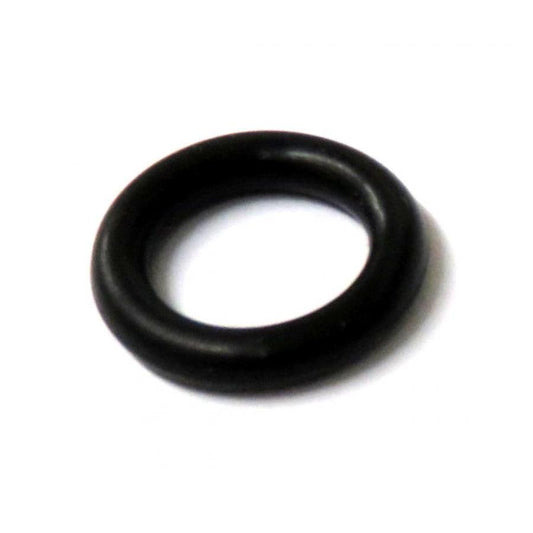 Black rubber O-ring seal with a smooth, circular design for industrial sealing applications.