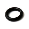 Black rubber O-ring seal with a smooth, circular design for industrial sealing applications.