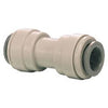 DTLMUC14 gray plastic push-fit straight connector for plumbing applications.