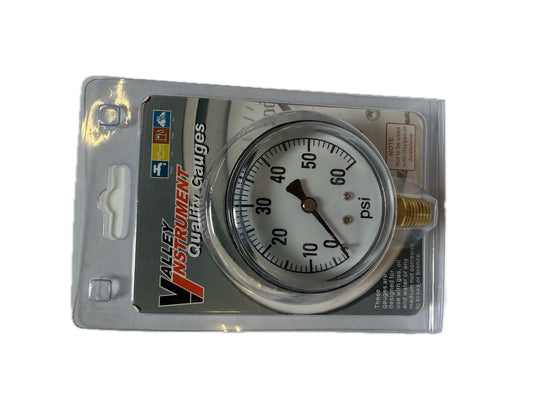 CS-2141GXB60 — Gauge, 2.5" Stainless Steel 1/4" LM 60PSI (Clamshelled)