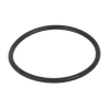 Black circular rubber O-ring seal with a smooth finish for industrial sealing applications.