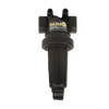 Banjo LST100-50 black plastic line strainer with threaded ports and a durable cylindrical filter housing.