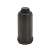 Black LST100-B cylindrical plastic filter housing with a hexagonal top cap and vertical ribbed design.
