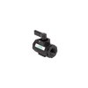 Black LV025V ball valve with a manual lever handle and threaded ports for industrial fluid control applications.