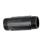 Black M1256P threaded pipe nipple fitting with a durable cylindrical design for industrial plumbing connections.