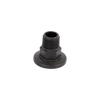 Black plastic M200125MPT threaded pipe fitting with a wide circular base and male NPT connection.