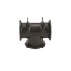 Black Banjo M200TEE flanged tee fitting made of durable polypropylene for industrial plumbing connections.