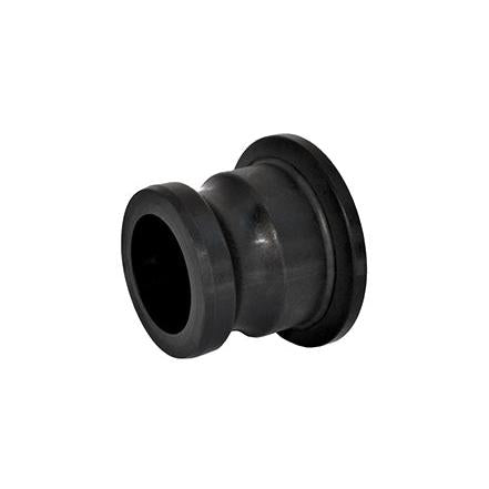 M220A (G) black industrial rubber gasket adapter with a flanged cylindrical design for secure pipe connections.