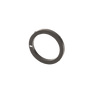 Black M221G circular plastic spacer ring with a smooth finish and small side notches for precise alignment.