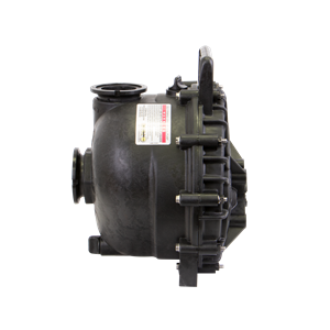 Black M225PO pool pump housing made of durable plastic with a top handle and side-mounted threaded ports.