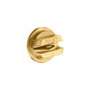 TeeJet OC-08 brass spray nozzle with a wide-angle flat fan tip design for agricultural spraying applications.