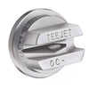 TeeJet OC-SS12 stainless steel spray nozzle with a wide-angle flat fan tip design for agricultural spraying.