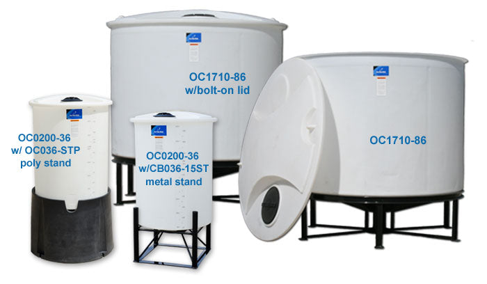 Ace Roto-Mold OC1710-86 — Open Top Cone Bottom Tanks