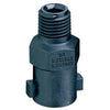 Black nylon QJ1/4TT-NYB spray nozzle body with threaded male connection and quick-connect bayonet tabs.