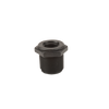 Black threaded pipe reducer bushing with a hexagonal head for secure installation and plumbing connections.