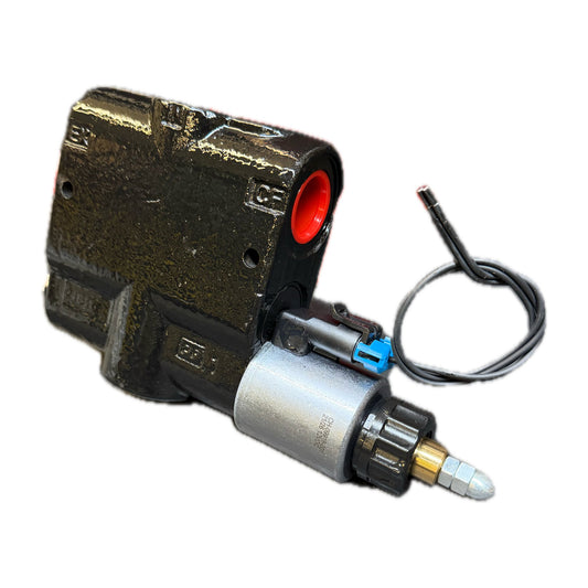 10 GPM PWM hydraulic control valve, replacement for Raven 063-0171-842, with 12 VDC coil and bare-lead pigtail