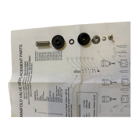 Raven 117-0159-906 Plunger Seat Kit, Recessed, for 063-0171-926 Manifold Boom Valves