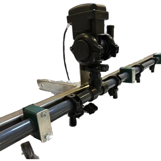 SCE Single Lane De-Ice Bar — 7 ft Stainless Anti-Ice Spray Bar, 10 SJ3 Tips, 2" Receiver Mount