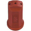 Red SJ3-04-VP TeeJet spray nozzle cap with a cylindrical design and three top mounting holes.