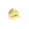 TP8010 brass flat fan spray nozzle tip with a precision-engineered slotted orifice for uniform spray distribution.