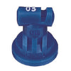 Blue plastic TT11003-VP-CE spray nozzle with 110-degree fan pattern and 03 capacity marking.